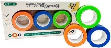 Magnetic stress relief ring 3 pack in box 6x12cm 0