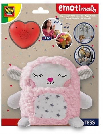Ses emotimals pluche knuffel tess met geluidsopnames 20x25cm