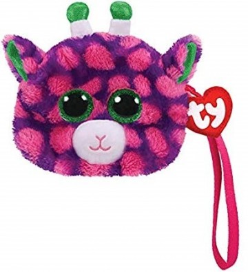 Ty pluche portemonnee giraf met glitter ogen gilbert