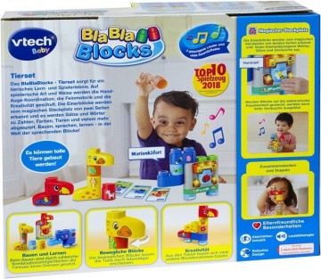 V tech blablablocks bouwstenen met licht en geluid dierenset 21 5x25cm 2