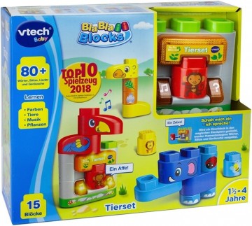 V tech blablablocks bouwstenen met licht en geluid dierenset 21 5x25cm