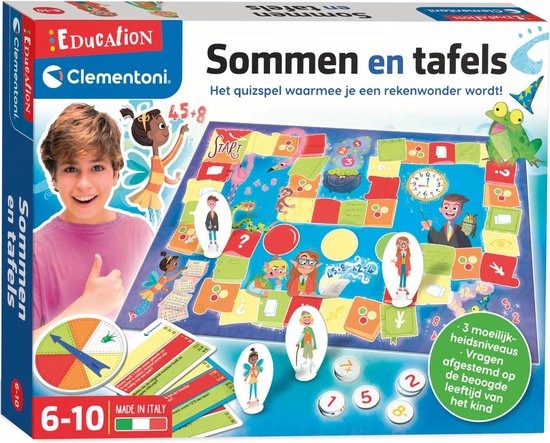 Vesting drijvend Teken Clementoni Klassieke Educatieve Spellen - Sommen en Tafels, Educatief Spel,  6-10 jaar - Oma's Marktkraam